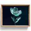 Bladeren - Bloem - Glazen - Donkerblauw Dienblad Rechthoek middel -z3d_shopping