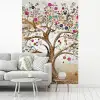 Levensboom - Goud - Kleurrijk - Abstract - Aesthetic fotobehang vinyl groot -woonkamer