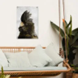 Kaketoe - Vogel - Goud tuinposter los doek klein -sfeer7