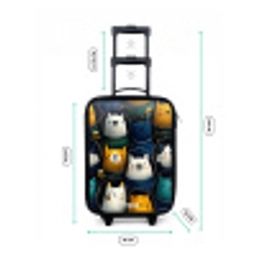 Dieren - Sterren - Planeten - Astronaut Kinderkoffer - Zwart klein -productfoto_formaten