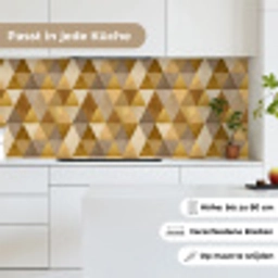Geometrisch - Driehoek - Goud keuken achterwand 2 middel 871 -sfeer4_DE