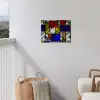 Mondriaan - Glas in lood - Oude Meesters - Kunstwerk - Abstract - Schilderij tuinposter los doek klein -sfeer8