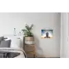Boeddha hoofd - Buddha - Lucht - Spiritueel - Meditatie textielposter latten blank klein -woonkamer