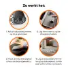 Grafisch - Tegel - Blauw Inductie beschermer vinyl 3mm klein 276 -zzzzzzz-td-werking