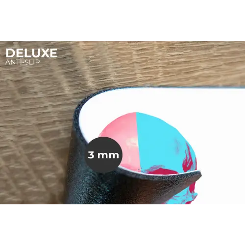 Schedel - Grafisch - Roze - Verdeeld Placemat vinyl groot -closeup