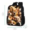 Vrolijke Hondjes Rugzak - Zwart middel -productfoto_formaten