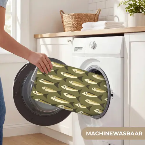 Vis - Patroon - Groen Badmat klein 997 -USP_WasbaarNL