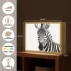 Zebra - Close-up - Zwart - Strepen Light Box met batterij (Wandlamp) middel -USP_websiteoverzichtNL