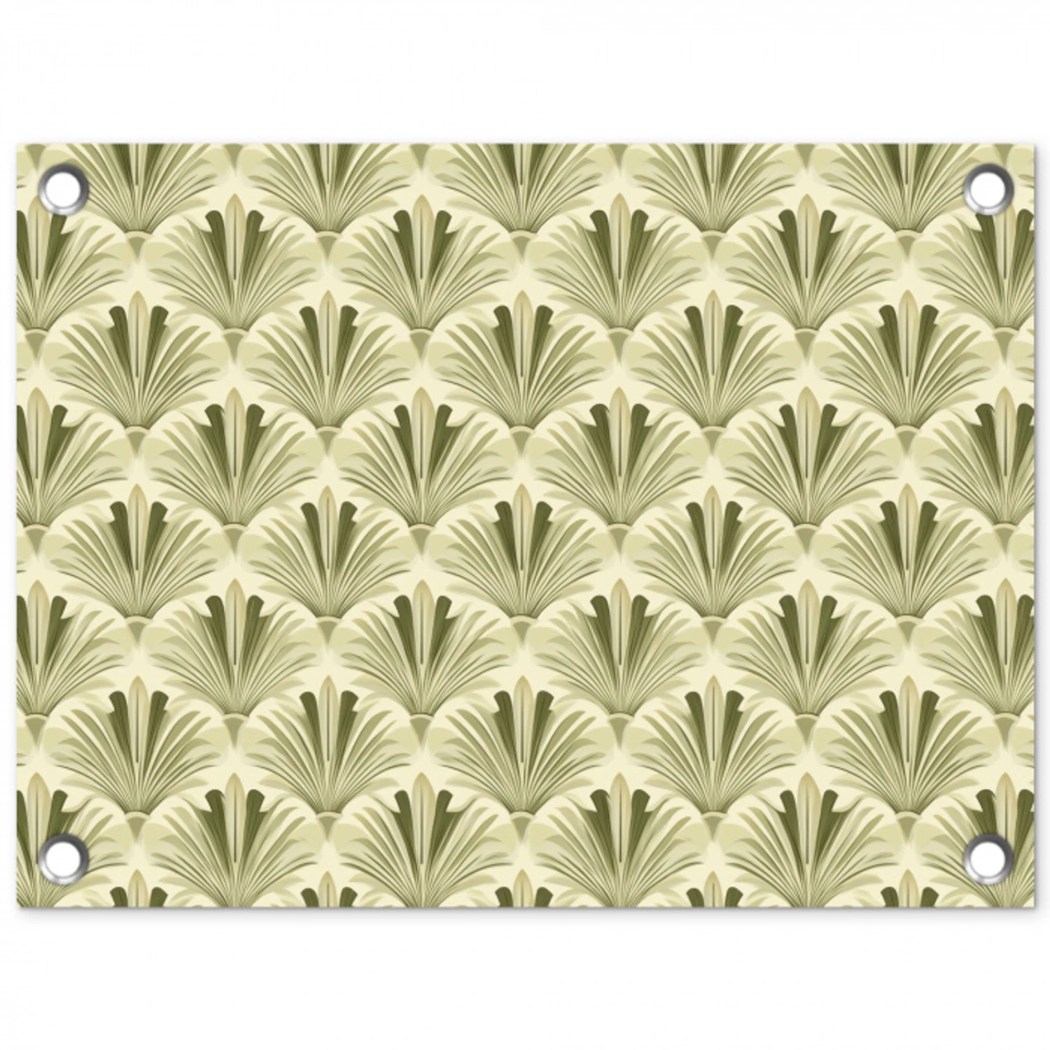 Klassiek - Waaier - Groen tuinposter los doek klein 239 -3d