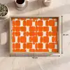 Patroon - Retro - Oranje Dienblad Rechthoek middel 911 -USP_Formaat