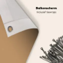 Bruin - Effen print Balkonbeschermer Duitsland klein 596 -closeup_NL