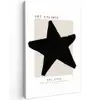 Sterren - Zwart - Kerstmis - Feestdagen canvas 2cm klein -z3d