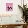 Hartjes - Hond - Valentijn - Roze tuinposter los doek klein -sfeer7