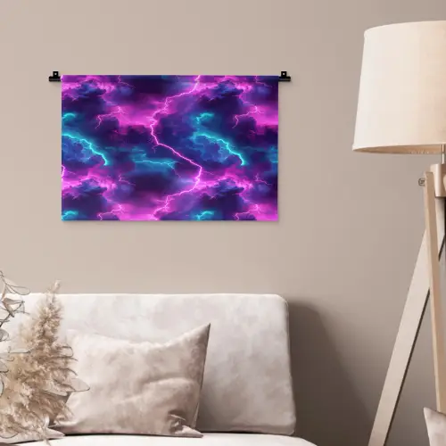 Elektrisch - Neon - Lucht Wandkleed katoen klein 269 -sfeer4