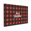 Geruit - Rood - Tekst - Christmas canvas 2cm klein -z3d