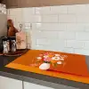 Vaas - Bloemen - Oranje Inductie beschermer vinyl 3mm klein -sfeer3