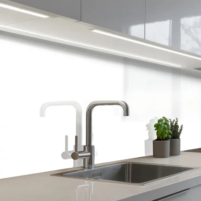 Zuivere Witheid keuken achterwand 2 middel -3d_schuin