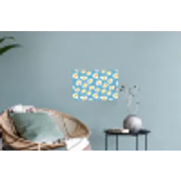 Eieren - Dooiers - Blauw Muursticker klein 286 -plant