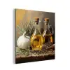 Stilleven - Olijfolie - Knoflook - Kruiden aluminium wit klein -3d