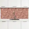 Botanisch - Bloemen - Roze keuken achterwand 2 middel 871 -3d