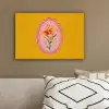 Lelie - Oranje - Lijst - Ovaal canvas 2cm klein -sfeer3