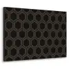Zwart - Goud - Zeshoek Textielframe zwart klein 947 -3d