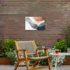 Abstract - Golven - Blauw Tuinposter op houten frame 2 cm dik klein -sfeer3
