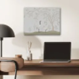 Minimalistisch - Kraanvogels - Blauw PET vilt klein -sfeer5