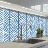 Patroon - Streep - Blauw keuken achterwand 2 middel 871 -3d_schuin