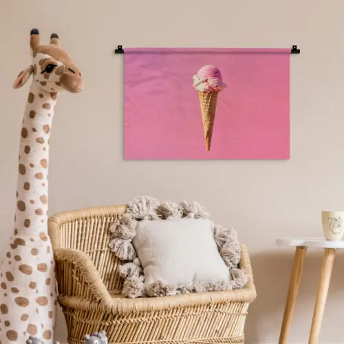 Hoorntje - Schepijs - Roze Wandkleed katoen klein -wsfeer5_kind