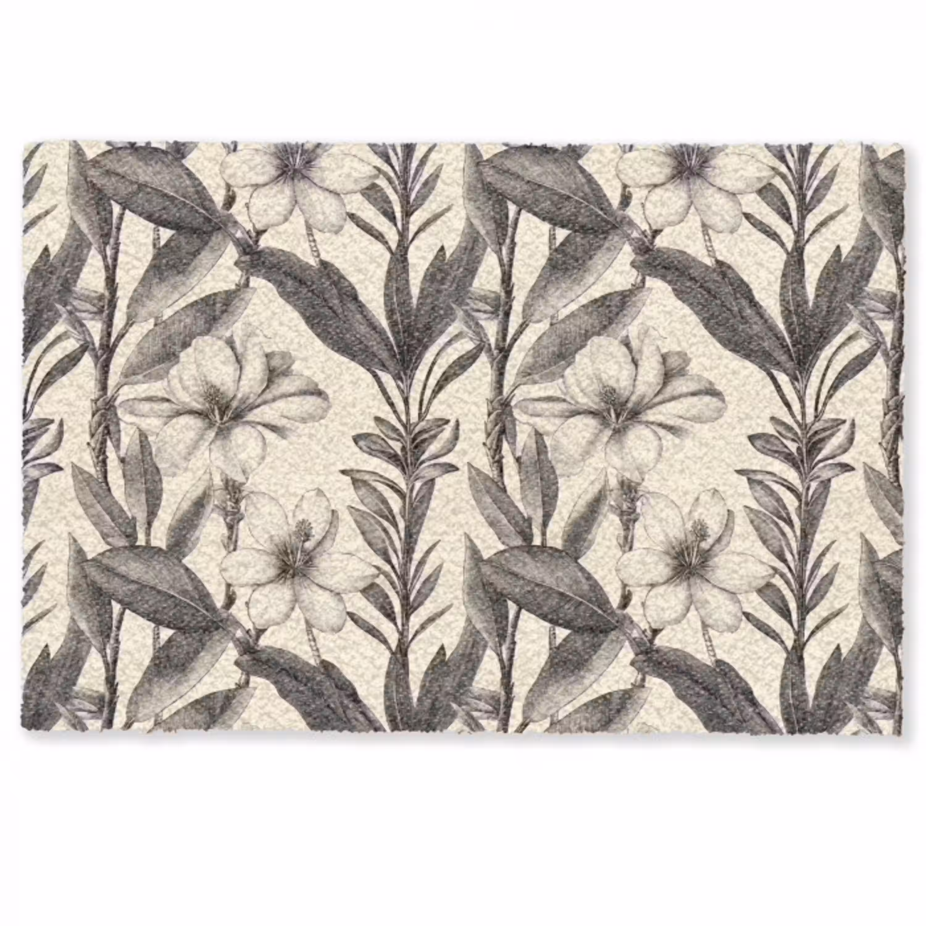 Klassiek - Botanisch - Zwart - Beige Deurmat klein 898 -zkaufland3d