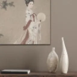 Vrouw - Azië - Kunst - Beige PET vilt klein -sfeer6_closeup