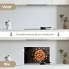 Pizza - Groente - Kruiden - Keuken - Industrieel keuken achterwand spatscherm klein -voor_na_NL