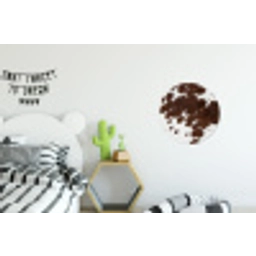 Koeienhuid - Klassiek - Bruin Wandcirkel aluminium klein -kinderkamer