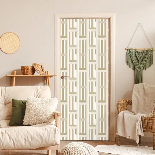 Modern - Geometrisch - Beige deurposter klein 289 -sfeer2