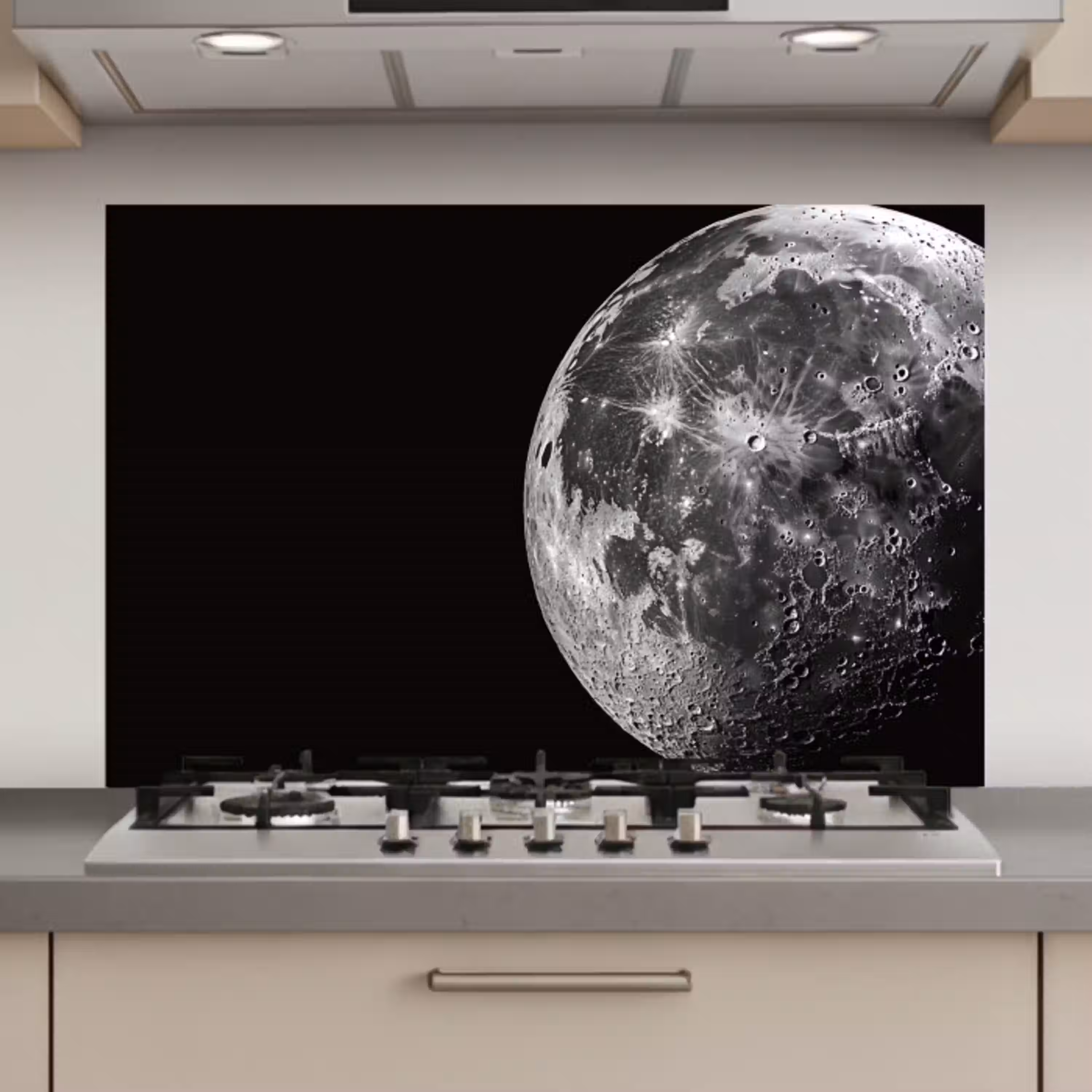 Close-up - Maan - Wit - Textuur keuken achterwand spatscherm klein -3d_website