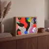 Abstract - Vormen - Kleuren - Stippen Light Box met batterij (Wandlamp) middel -sfeer2