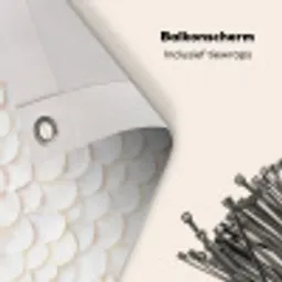 Schubben - Wit - Elegant Balkonbeschermer Duitsland klein 596 -closeup_NL