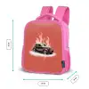 Grijze auto met roze vlammen Kinderrugzak - Roze middel -productfoto_formaten
