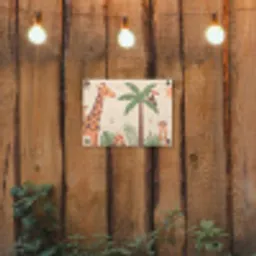 Dieren - Tropisch - Safari - Kleurrijk tuinposter los doek klein -sfeer1