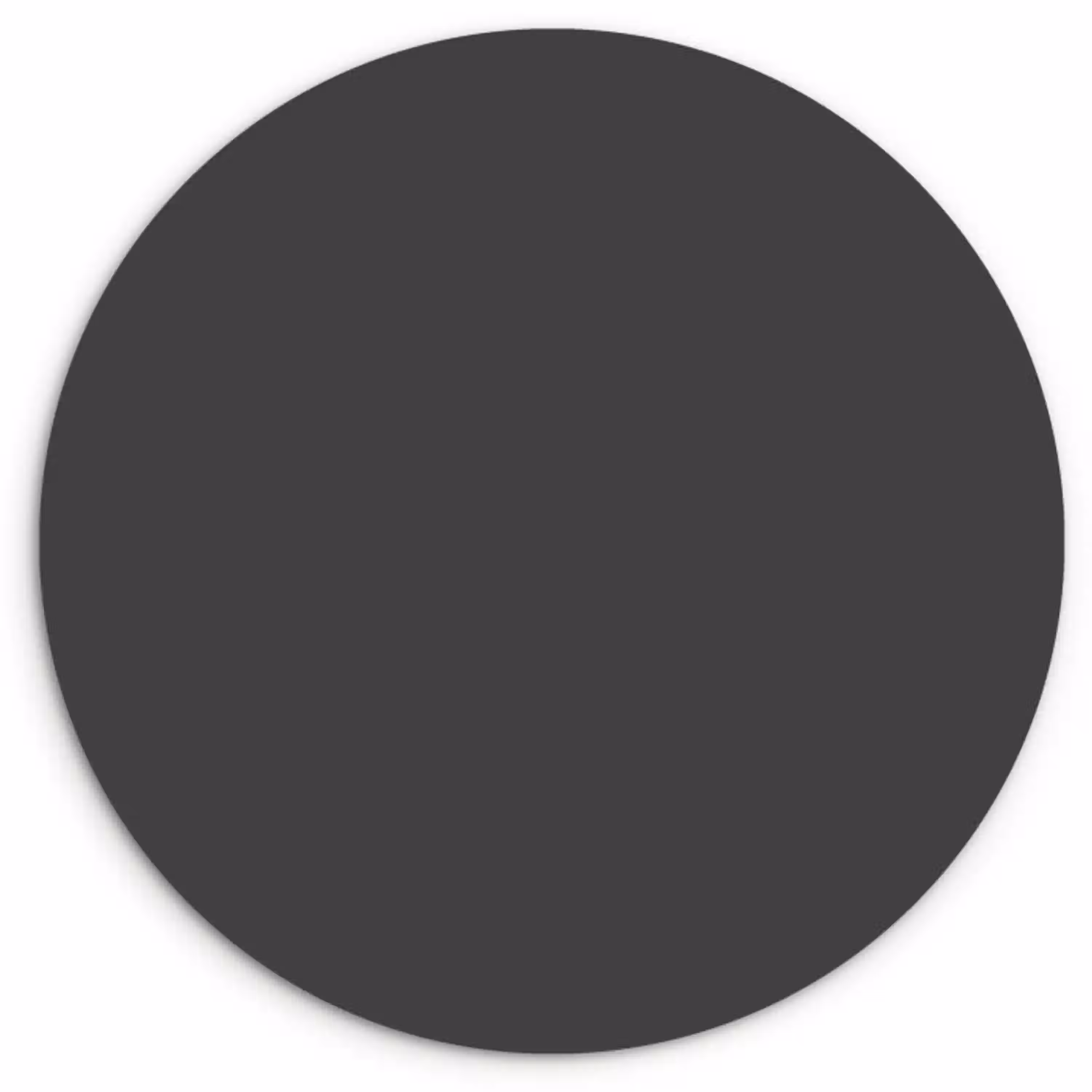 Charcoal - Grijs- Grey Wandcirkel kunststof plaat 5mm dik klein 188 -3d