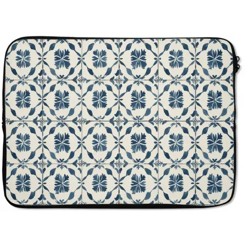 Grafisch - Tegel - Blauw laptophoes neopreen klein 279 -zkaufland3dotto