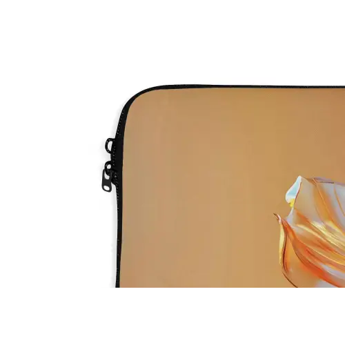 Glazen - Bloem - Oranje laptophoes neopreen klein -detail