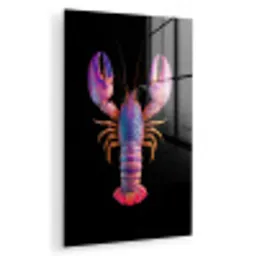 Kreeft - Paars - Roze - Zwart - Stippen - Lila plexiglas 5mm klein -zzzproduct_nieuw