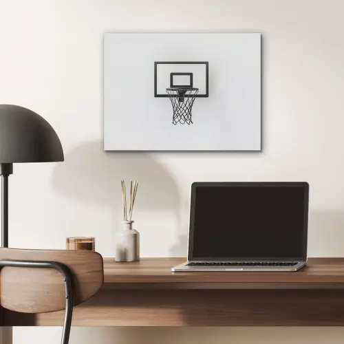Basketbalbord - Minimalistisch - Zwart PET vilt klein -sfeer5