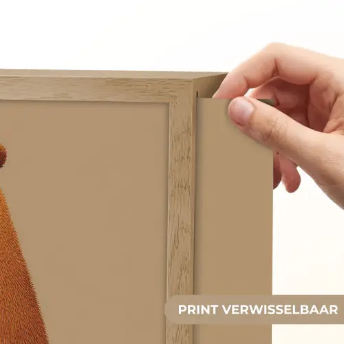 Beer - Minimalistisch - Bruin Light Box met batterij (Wandlamp kind) middel -USP_websiteprintNL
