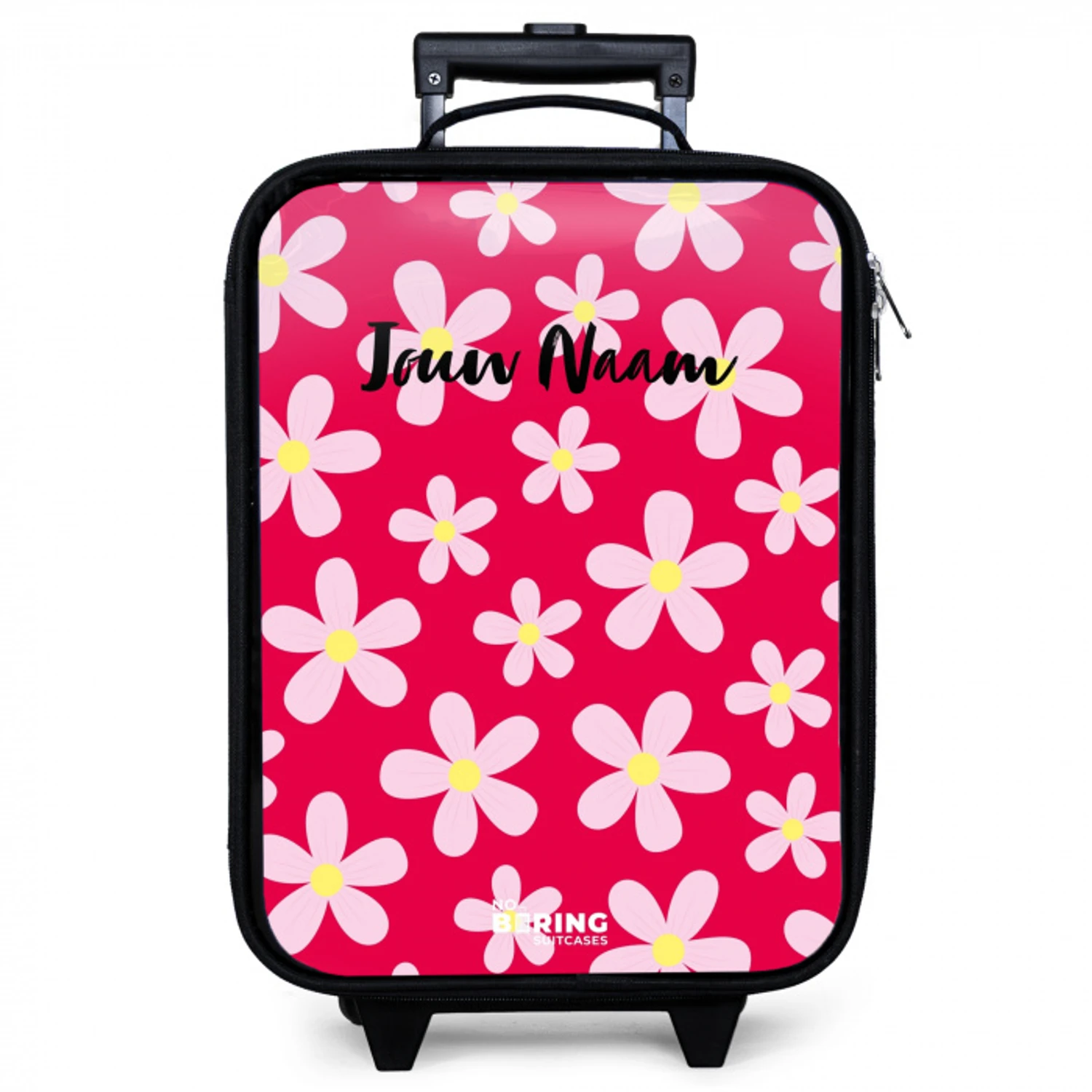 Madeliefjesmania hotpink Kinderkoffer - Zwart klein -zzz_website3d