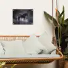 Paard - Magisch - Zwart tuinposter los doek klein -sfeer7