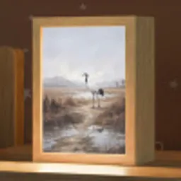 Kraanvogel - Natuur - Realistisch Light Box met kabel (Kinderlampje) klein -zzz_3d_website