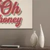 Oh honey - Rood - Schaduw PET vilt klein -sfeer6_closeup